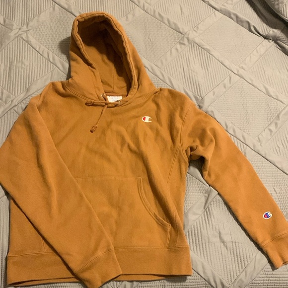 Champion Reverse Weave hoodie sweater Medium tan/brown - Picture 1 of 4